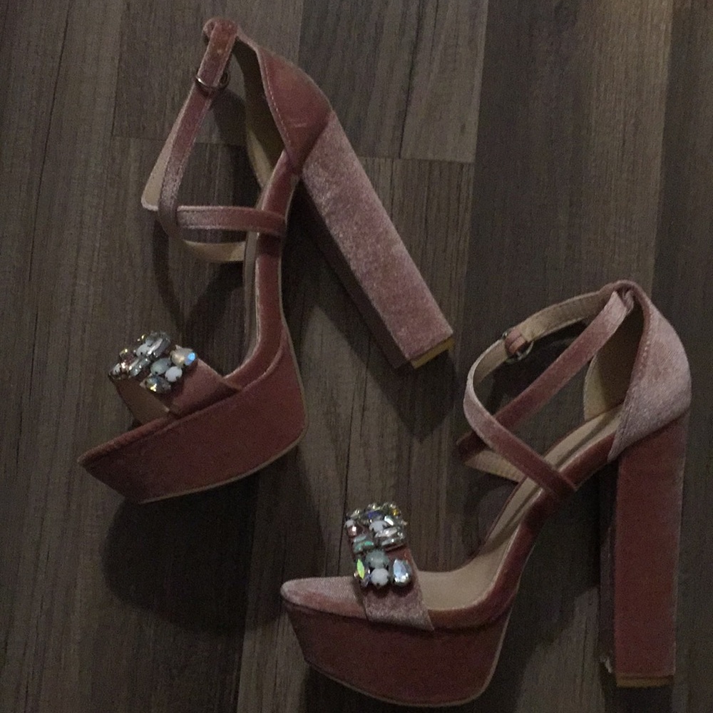 Rose platform heels